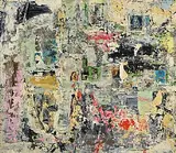 John Kingerlee, Stepping Softly, Gentle Rain, 2016, oil and collage on board