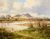 Scrabo Hill and Comber River by Maurice Canning Wilks, oil on canvas, offered Sep 2024