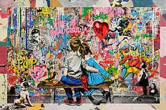 Thierry Guetta, Beautiful Together, 2023, silkscreen - number 59 from an edition of 100