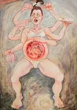 Rita Duffy, Termod, 1990, mixed media on paper