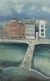 Peter Pearson, Millenium Bridge, Dublin, 2004, oil on board