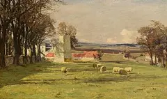 Springtime by David Farquharson, 1883, oil on canvas, sold Sep 2024