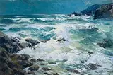 Annemarie Bourke, Rough Seas, Sheep's Head, Co. Cork, oil on canvas