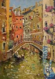 Liam Treacy, Canal off San Marco, Venice, oil on canvas