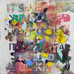 Melissa O'Donnell, So Be Kind, 2023, mixed media on canvas