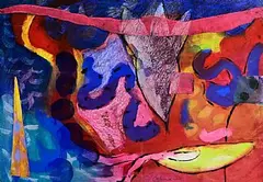 Eamon Coleman, The Coronation, mixed media on paper