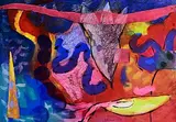 Eamon Coleman, The Coronation, mixed media on paper