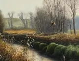 Terry Dorrian, Game Bird, oil on board
