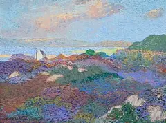 Victor Richardson, The White Gable, 1989, pastel on paper