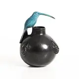 Valentin Bostan, Humming Bird on Airtight Vase, bronze - number 1 from an edition of 2