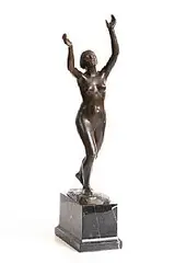 Hermann Blechschmidt, Female, bronze on marble base