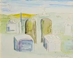 James Patrick Dunleavy, Do Not Disturb, watercolour on paper