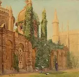 Mary Georgina Barton, The Bodleian Library, Oxford, watercolour on paper