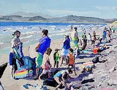 Stephen Cullen, Rossbeigh Beach, Summer, oil on canvas board