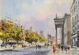 Colin Gibson, Post Office, O'Connell St., Dublin, oil on canvas board