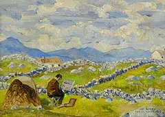 Fergus O'Ryan, Jim Nolan, Calla Whit, 1968, oil on canvas laid on board