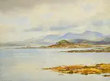 Frank Egginton, The Twelve Pins from Bertraghboy, Connemara, watercolour on paper