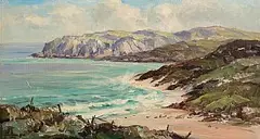 Rowland Hill, Tra na Rossam, Atlantic Drive, Co. Donegal, oil on board