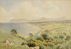 Springtime, Killiney Bay by Joseph William Carey, 1933, watercolour on paper, sold Sep 2024