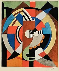 Auguste Herbin French, Cubist Study, pochoir - published in Paris 1929 at the atelier of Daniel Jacomet