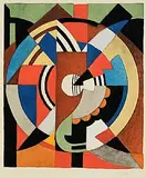 Auguste Herbin French, Cubist Study, pochoir - published in Paris 1929 at the atelier of Daniel Jacomet