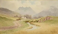 Slieve Bearnagh by Joseph William Carey, 1928, watercolour on paper, offered Sep 2024