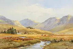 Robert Egginton, Through the Valley, watercolour on paper
