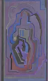 Evie Hone, Composition, pochoir hand finished in gouache