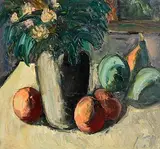 Peter Collis, Still Life with Fruit and Flowers, oil on canvas