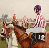 In the Saddle, Galway by Cecil Maguire, 1979, oil on board, offered Jul 2024