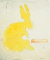 Basil Blackshaw, Yellow Rabbit II, oil on board