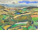 Mainie Jellett, Wicklow Landscape, gouache and watercolour on paper