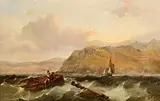 Edwin Hayes, Lobster Fishing off Bray Head, oil on canvas