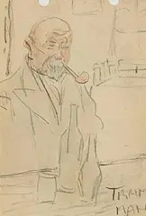 Tram Man by Jack Butler Yeats, watercolour and pencil on paper, sold Apr 2026
