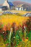 Kenneth Webb, Hillside Farm and Mist, oil on canvas