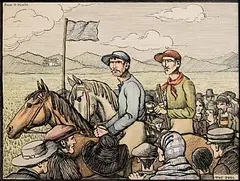 Jack Butler Yeats, The Duel, watercolour, pen and ink on paper