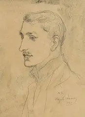 Hazel Lavery, Portrait of Michael Collins, 1922, pencil, ink and wash on paper