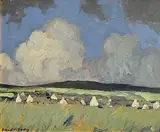 Paul Henry, Cottages in a Landscape