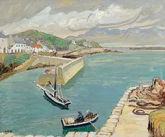 Letitia Marion Hamilton, The Harbour, Roundstone, Connemara, oil on canvas