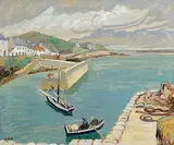 Letitia Marion Hamilton, The Harbour, Roundstone, Connemara, oil on canvas