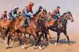 Peter Curling, Mrs. Harrington's Horses, oil on canvas