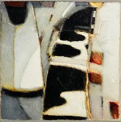 John Shinnors, Cow Crossing, Pinafored Child, 1998, oil on canvas laid on board