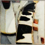 John Shinnors, Cow Crossing, Pinafored Child, 1998, oil on canvas laid on board