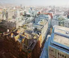 Colin Davidson, North East From Windsor House, Belfast, 2010, oil on canvas