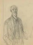 John Butler Yeats, Self Portrait, pencil on paper