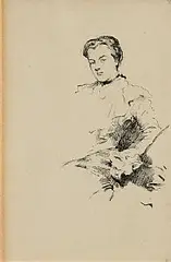 Portrait of Mrs. Chadwyck-Healy by Walter Osborne, pen and ink on paper, sold Apr 2026