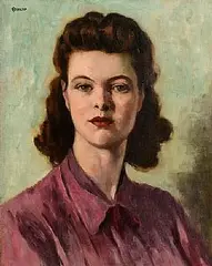 William Conor, Portrait of Mrs. John Millen (Sheila), oil on canvas