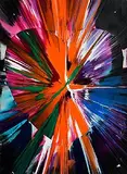 Damien Hirst British, Heart Spin, 2009, acrylic on card