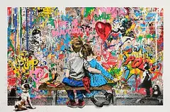 Thierry Guetta, Beautiful Together, 2023, screenprint on archival paper - number 96 from an edition of 100