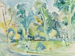 Jacob Epstein, Epping Forest, gouache and watercolour on paper